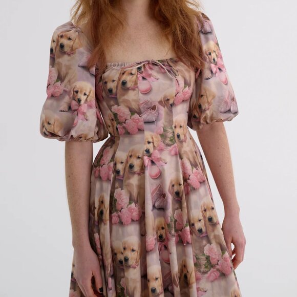 Selkie Golden Paradise Day Dress - M / NWOT - Picture 4 of 7